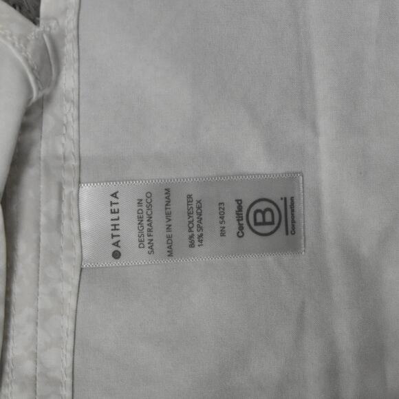 Athleta Women's Size XS Blouse Top Sleeveless Beige Animal Print Polyester Round - Picture 8 of 8